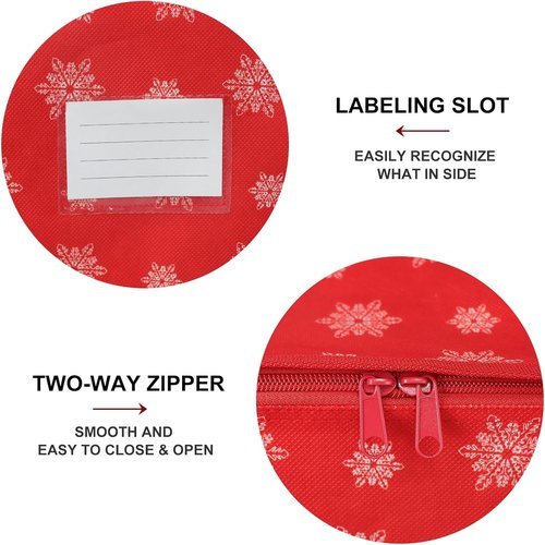 Christmas Wreath Storage Container | 24-Inch Durable Bag with Handles for Holiday Decor - 1 Pack