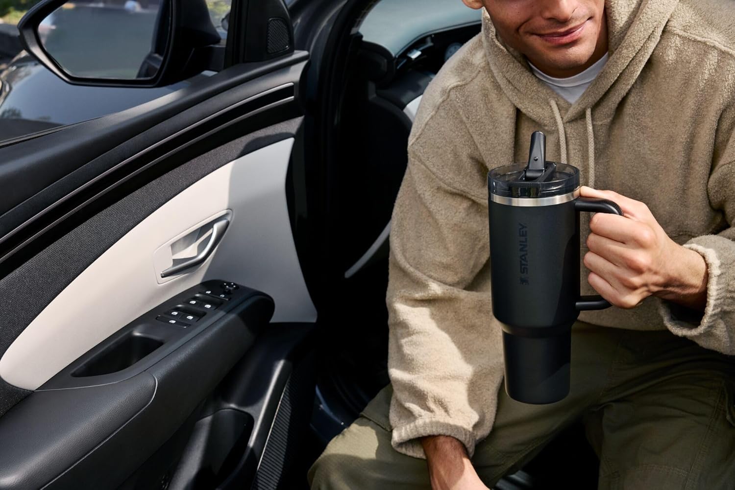 STANLEY Quencher ProTour 14 oz Tumbler - Leakproof Lid, Built-In Straw & Handle | Insulated Stainless Steel | Blue Sky