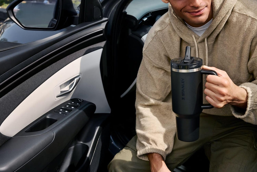 STANLEY Quencher ProTour Tumbler - 14 oz Insulated Stainless Steel Cup with Flip Straw & Handle | BPA-Free | Chalk