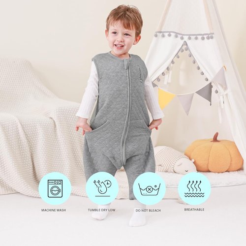 HOMEAL Toddler Sleep Sack - 1.0 TOG Wearable Blanket in Soft Cotton for Kids (2T–3T)