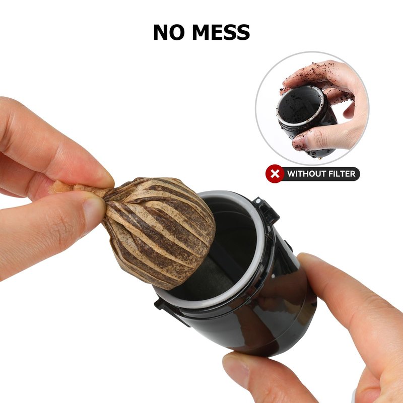 Fanativita Disposable Coffee Filters (2.1" H) for My K-Cup, K-Carafe, Cuisinart SS-RFC and Other Large Reusable Filter Cups (Unbleached 100 Count)