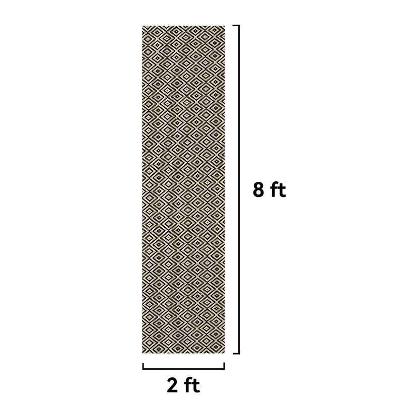 QiCaiJia Hallway Runner Rug 2x8, Washable Kitchen Runners Non Slip, Ultra Thin Entryway Floor Mat Fit Under Door, Soft Low Pile Cotton Boho Carpet for Laundry Bedroom