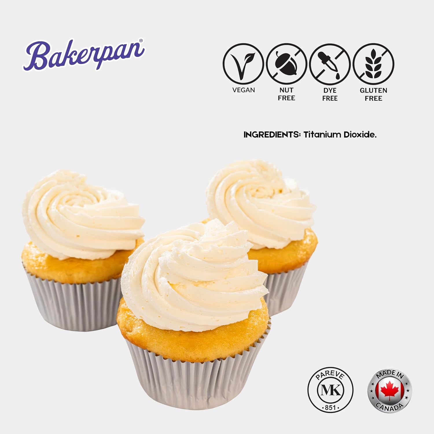 Bakerpan White Food Coloring Powder - Oil-Based & Dye-Free for Baking | 30g for Frosting, Cakes & Candy