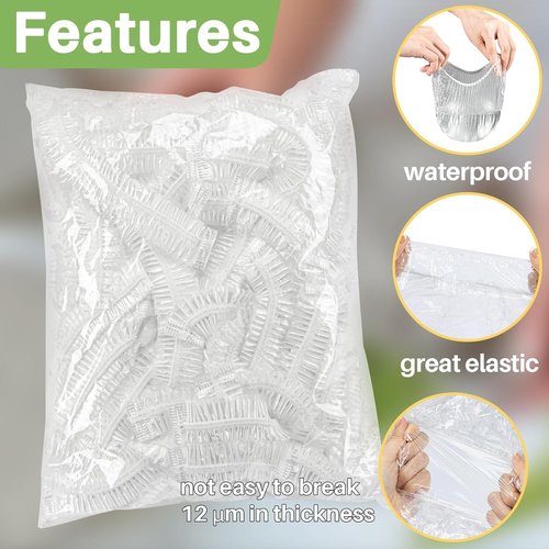 MAQIHAN 100 Extra Large Bowl Covers - Reusable Plastic Wrap for Sourdough Bread Baking & Food Storage