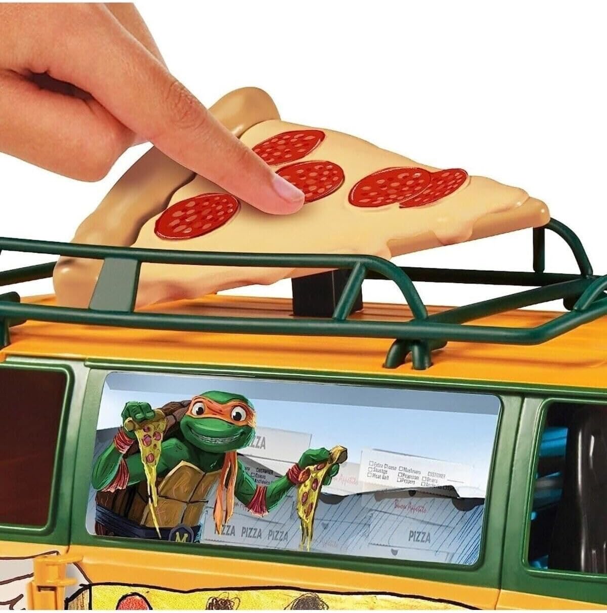 Playmates Toys Teenage Mutant Ninja Turtles Pizza Fire Delivery Van - Fun Action Playset for Kids