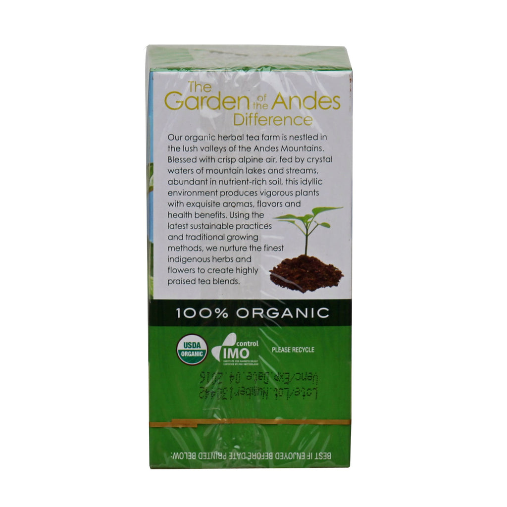 Garden of the Andes Herbal Organic Decaf Peppermint Hot Tea Bags, 0.9 oz, 20 Tea Bag Count (Pack of 6 Boxes)