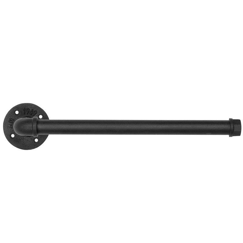 MyGift Paper Towel Holder Under Cabinet Paper Towel Holder Wall Mount, Industrial Pipe Matte Black Hanging Kitchen Towel Rack