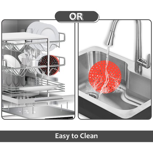 Viwehots Silicone Air Fryer Liners, Reusable Air Fryer Silicone Liners 4 Pack, Easy Clean Air Fryer Accessories, Non Stick Dia 8" Airfryer Accessory Parchment Replacement Basket Liners Mixing Color