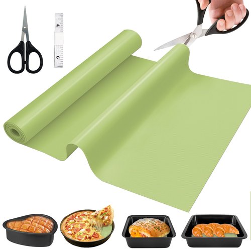Silicone Baking Mat Roll, 12 IN x 6 FT, Non-Stick, Reusable, Heat-Resistant Baking Sheet for Oven, Air Fryer, Pastry, Dough, Bread, Non-Slip Kitchen Counter Mat