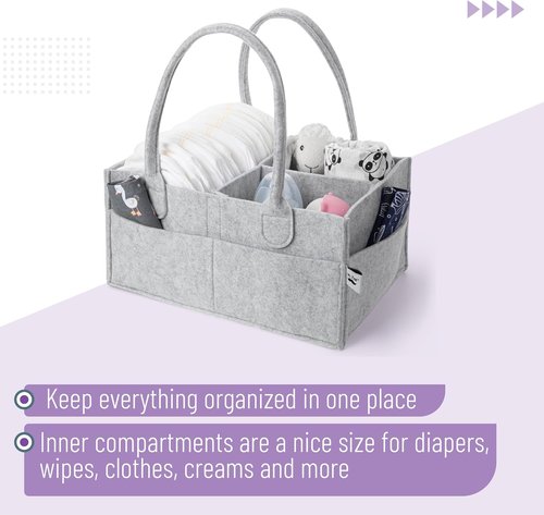Mr. Pen - Baby Diaper Caddy Organizer | Portable Car & Nursery Changing Table Storage