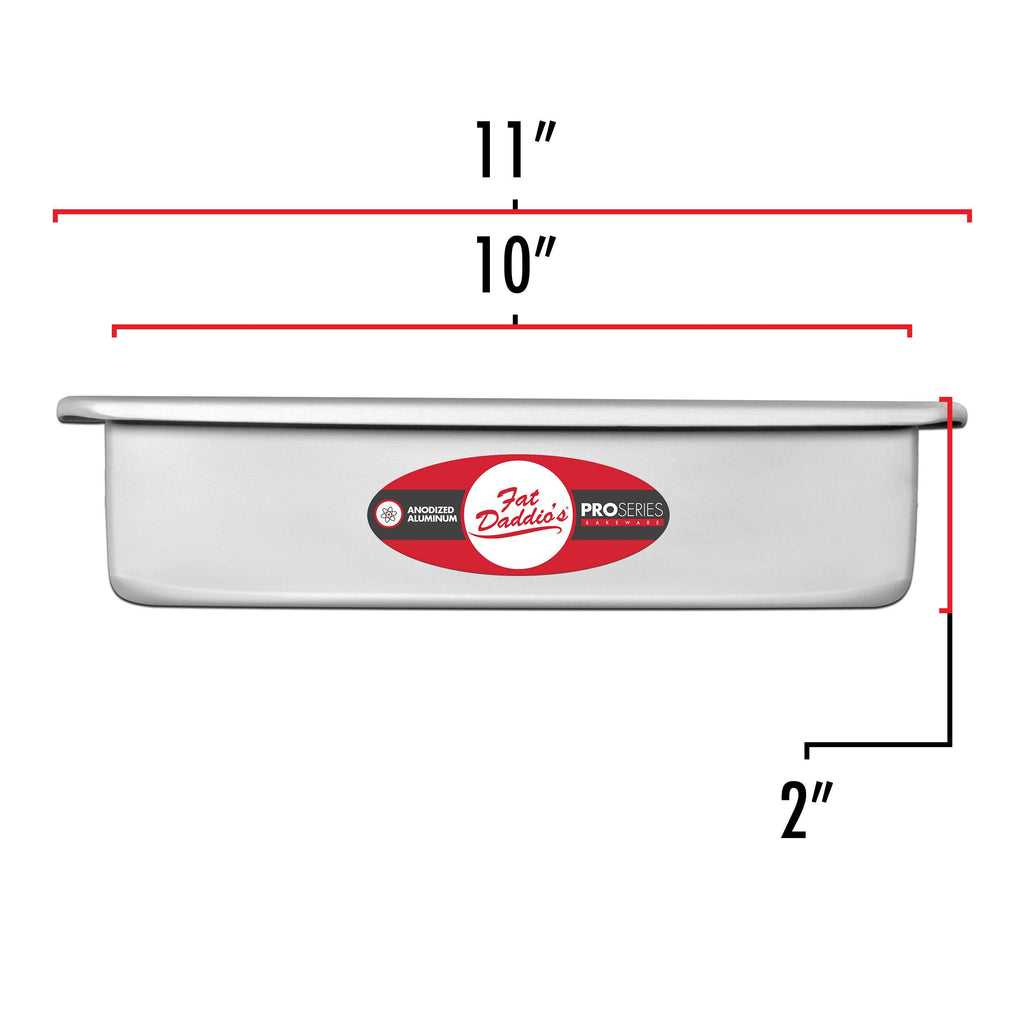 Fat Daddio's Anodized Aluminum Square Cake Pan, 10 x 2 Inch