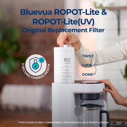 Bluevua Reverse Osmosis System Countertop RO100ROPOT-Lite Replacement Filter