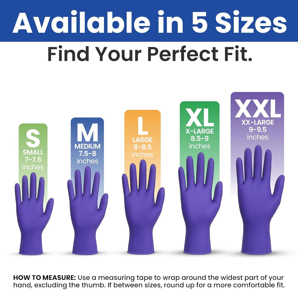 SAFETY USA Nitrile Disposable Gloves - 2000 Pcs, Medium, 4 Mil, Powder-Free & Non-Latex for Medical, Lab, and Kitchen Use
