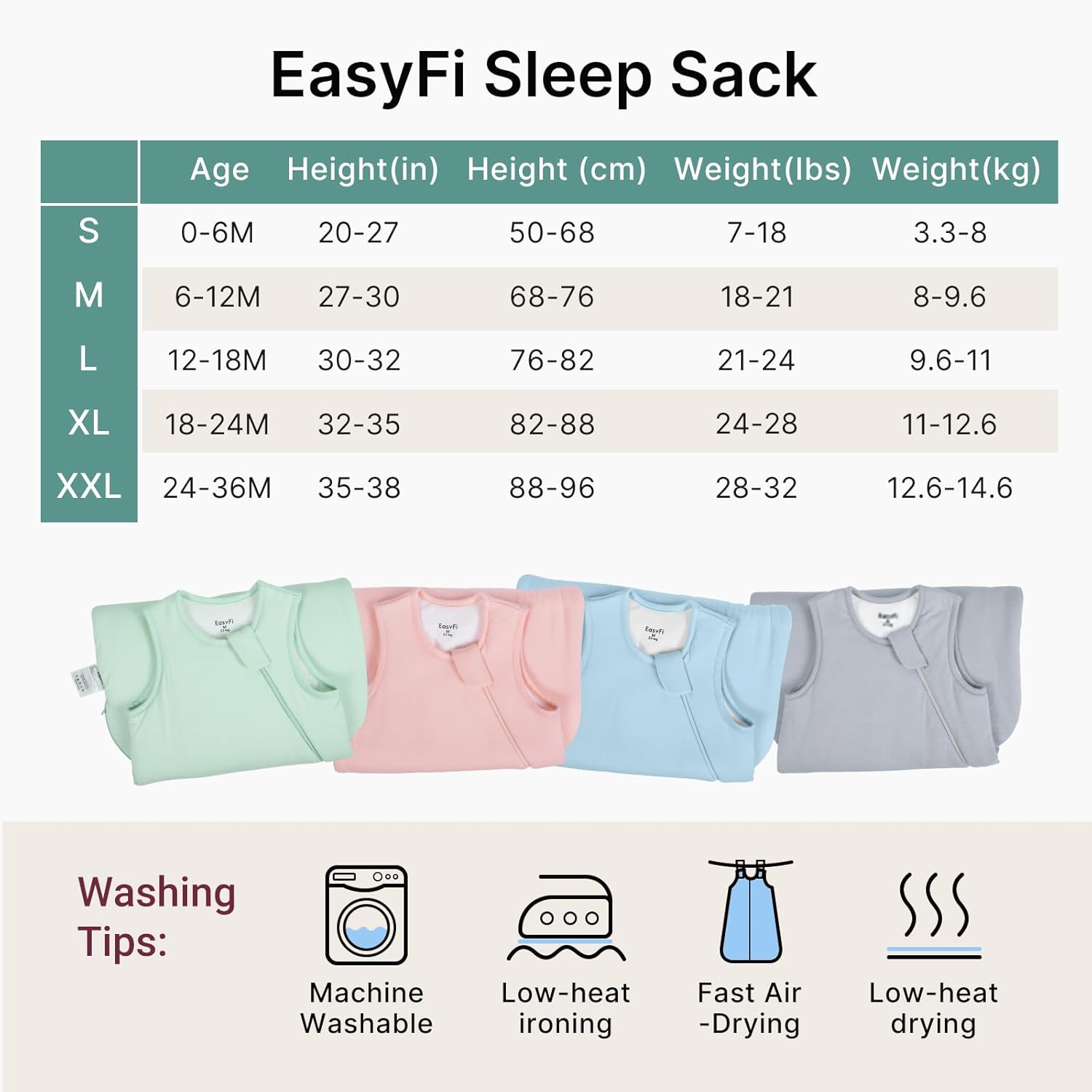 Supersoft Rayon Bamboo Sleep Sack | 1.0 Tog Unisex Baby Wearable Blanket - Gray, 0-6 Months