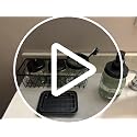 6-Piece Green Glass Mason Jar Bathroom Accessory Set - Rustic Farmhouse Decor