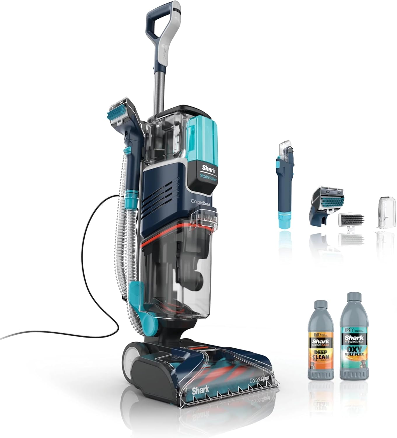 Shark CarpetXpert Upright Carpet & Upholstery Cleaner - Stain Striker Technology | Navy