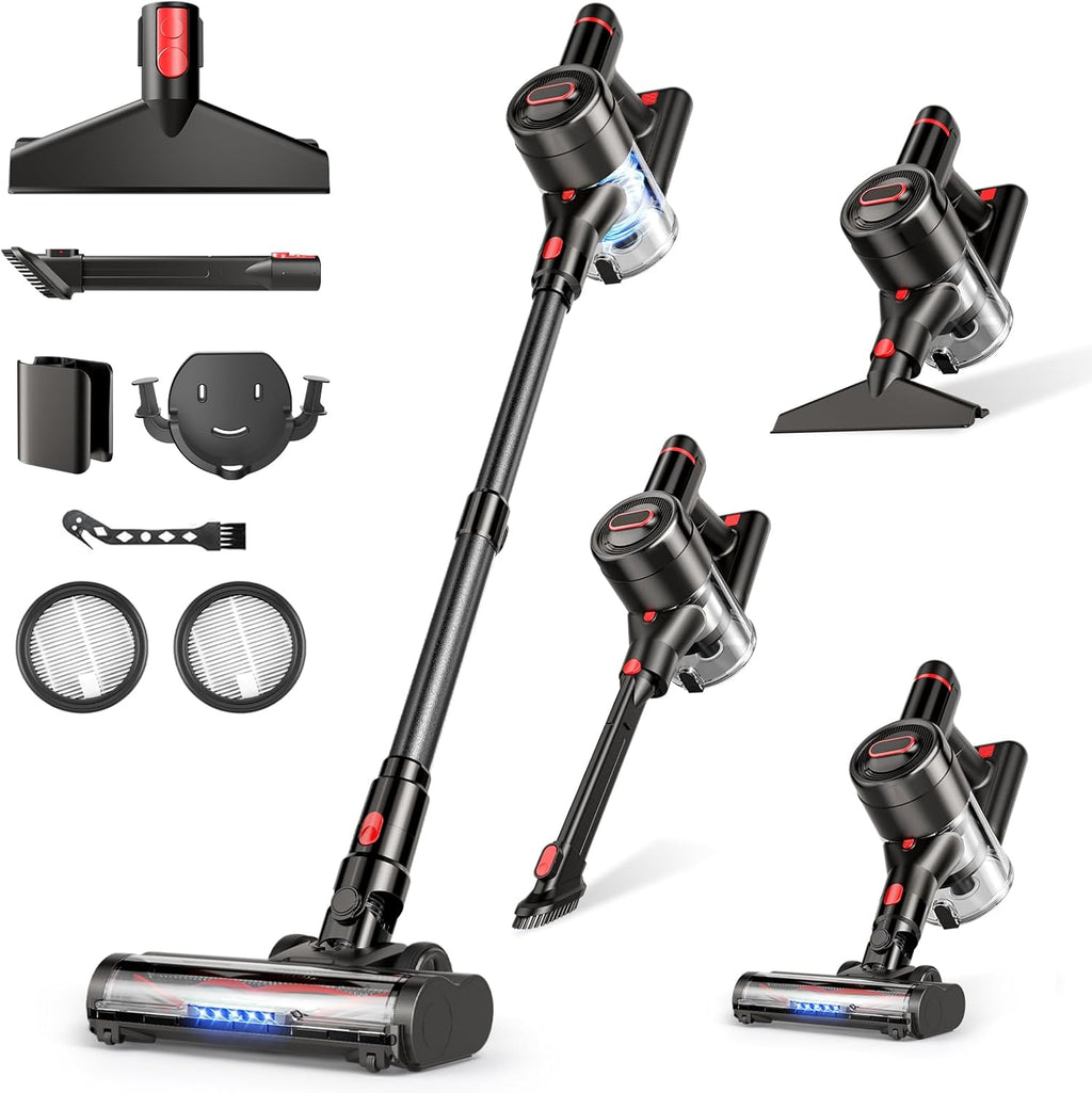 Skiennix Cordless Vacuum Cleaner - 450W Powerful Suction | 50 Minutes Runtime, Lightweight 8-in-1 for Pet Hair & Hard Floors
