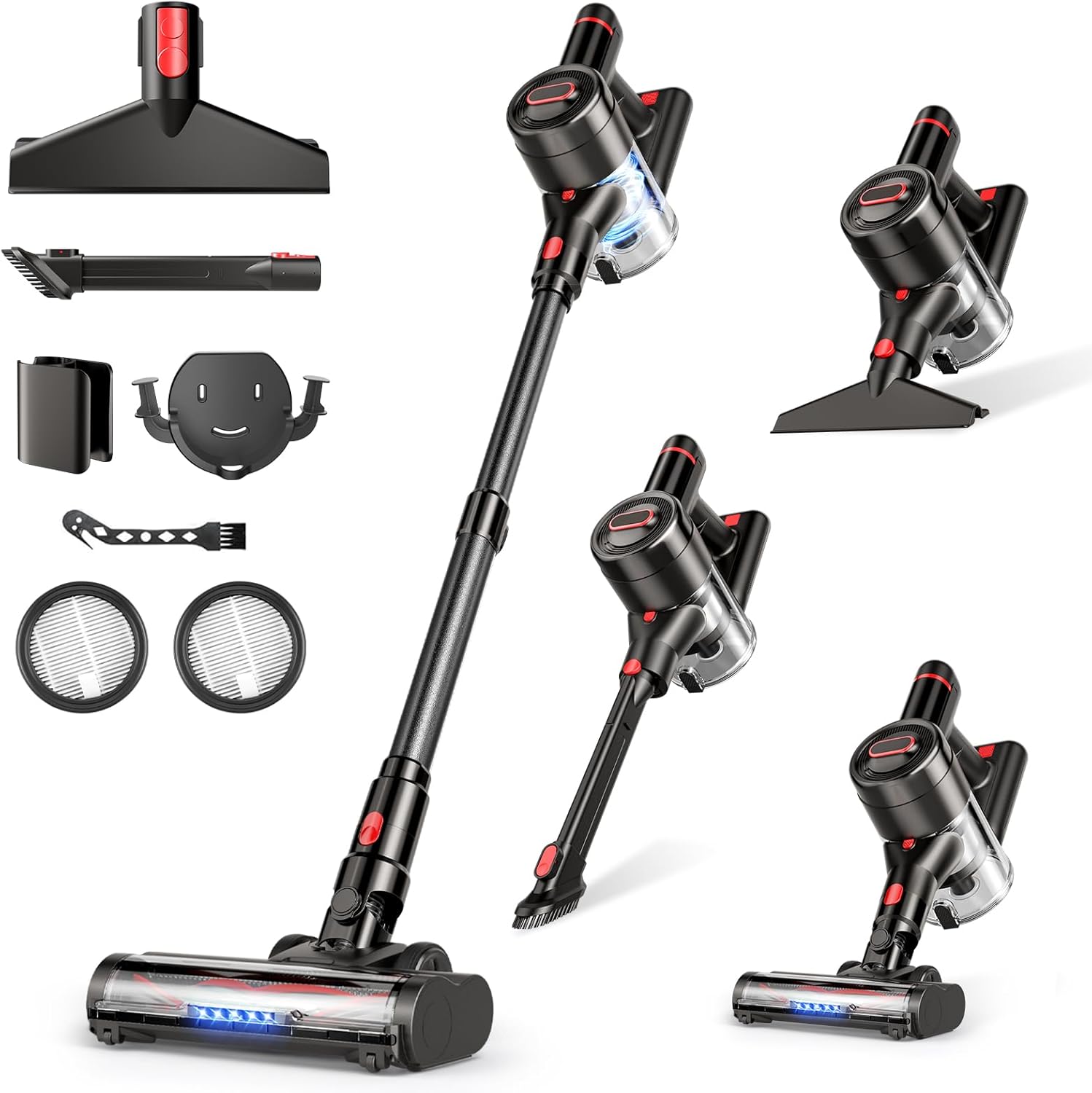 Skiennix Cordless Vacuum Cleaner - 450W Powerful Suction | 50 Minutes Runtime, Lightweight 8-in-1 for Pet Hair & Hard Floors