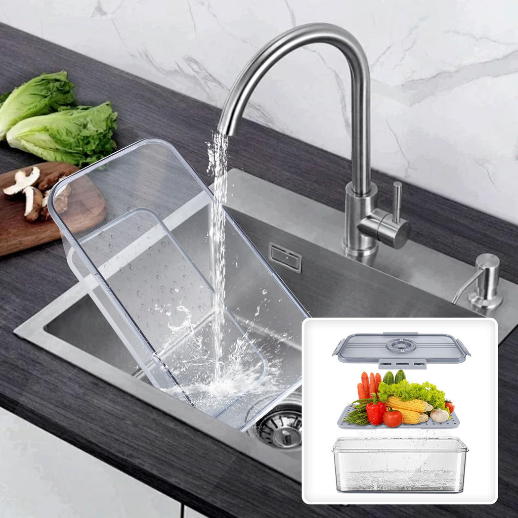 Bread Box for Kitchen Counter, Time Recording Bread Storage Container with Lid, Transparent Bread Storage Device with Drainage Pad, Homemade Bread Storage Container, Toasted Bread 11.8"x8.07"x5.71"