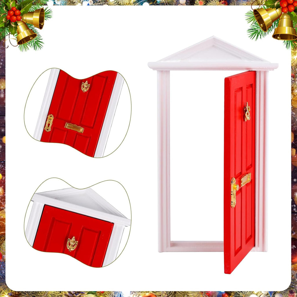 Skiennix Christmas Fairy & Elf Door - Enchanting Miniature Accessories for DIY Holiday Decor