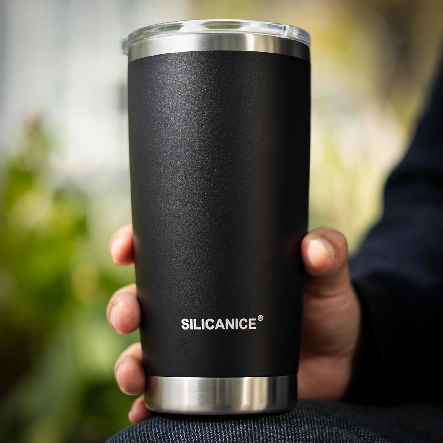 Skiennix 20oz Stainless Steel Vacuum Insulated Tumbler - BPA-Free, Double Wall Travel Mug, Black