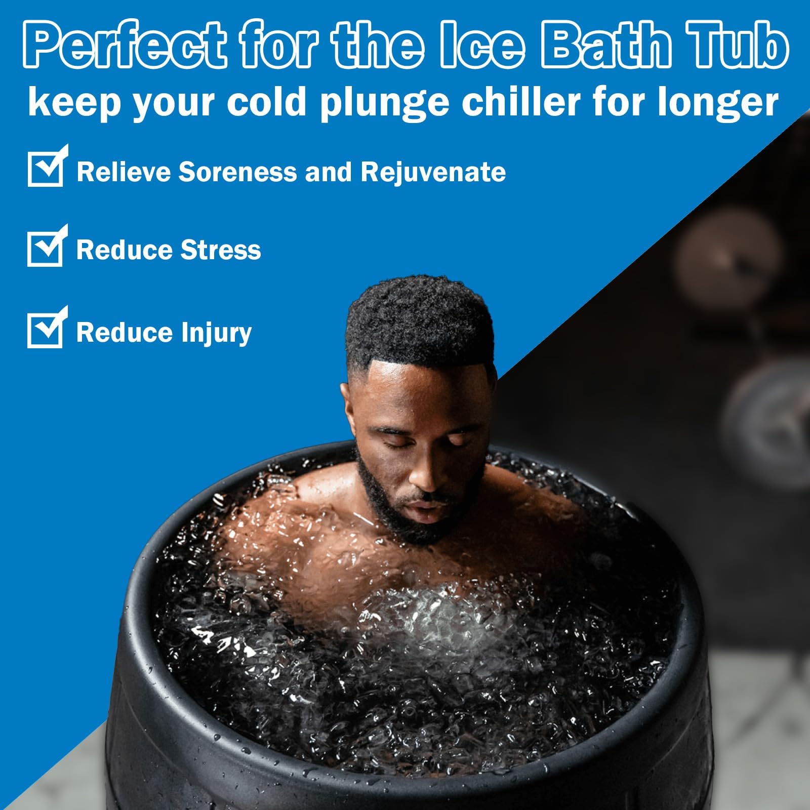 2-Pack 16LB Extra Large Silicone Ice Block Molds for Ice Bath & Cold Plunge, Giant Ice Cube Trays for Coolers, Essential Ice Bath Chiller Accessories