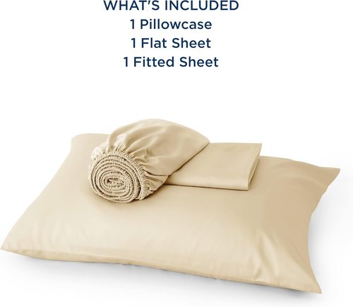 Bedsure Cooling Twin Sheets - Breathable Rayon from Bamboo, Soft & Silky, Deep Pocket Up to 16 Inches, Alabaster Gleam