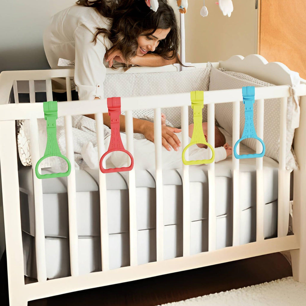 Skiennix 8Pcs Pull Up Rings | Baby Walking Assistant for Cribs - Available in 4 Colors