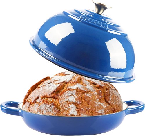 CUKOR 7QT Enameled Cast Iron Dutch Oven - Non-Stick Bread Pot for Baking, Roasting & Stewing