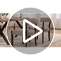 Mid-Century Modern Upholstered Dining Chairs, Set of 4, Walnut Finish