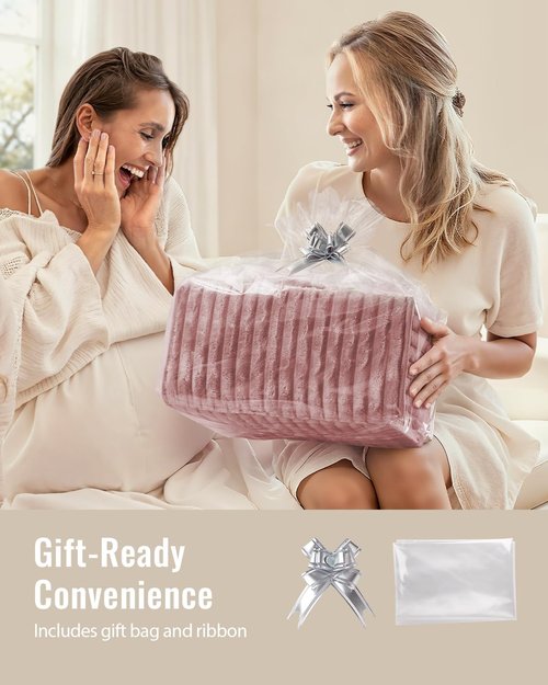 Blissful Diary Flannel Diaper Caddy Organizer - Cozy Plush Pink Nursery Storage Basket for Newborn Essentials
