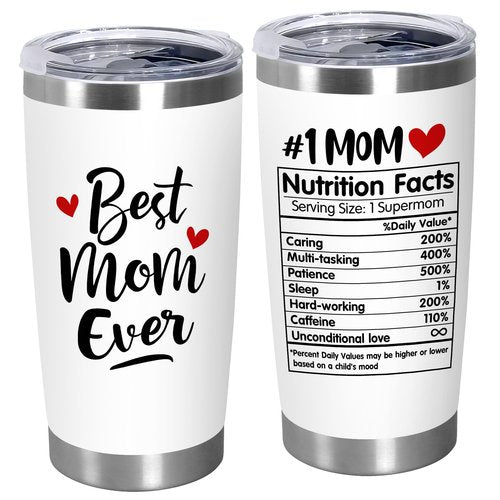 TEEZWONDER Birthday Gifts for Mom - 20 oz Stainless Steel Insulated Coffee Tumbler with Lid - Mothers Day Gifts from Daughter Son, Birthday Gift for Mothers in Law, Mama, Grandma, Tumblers for Women