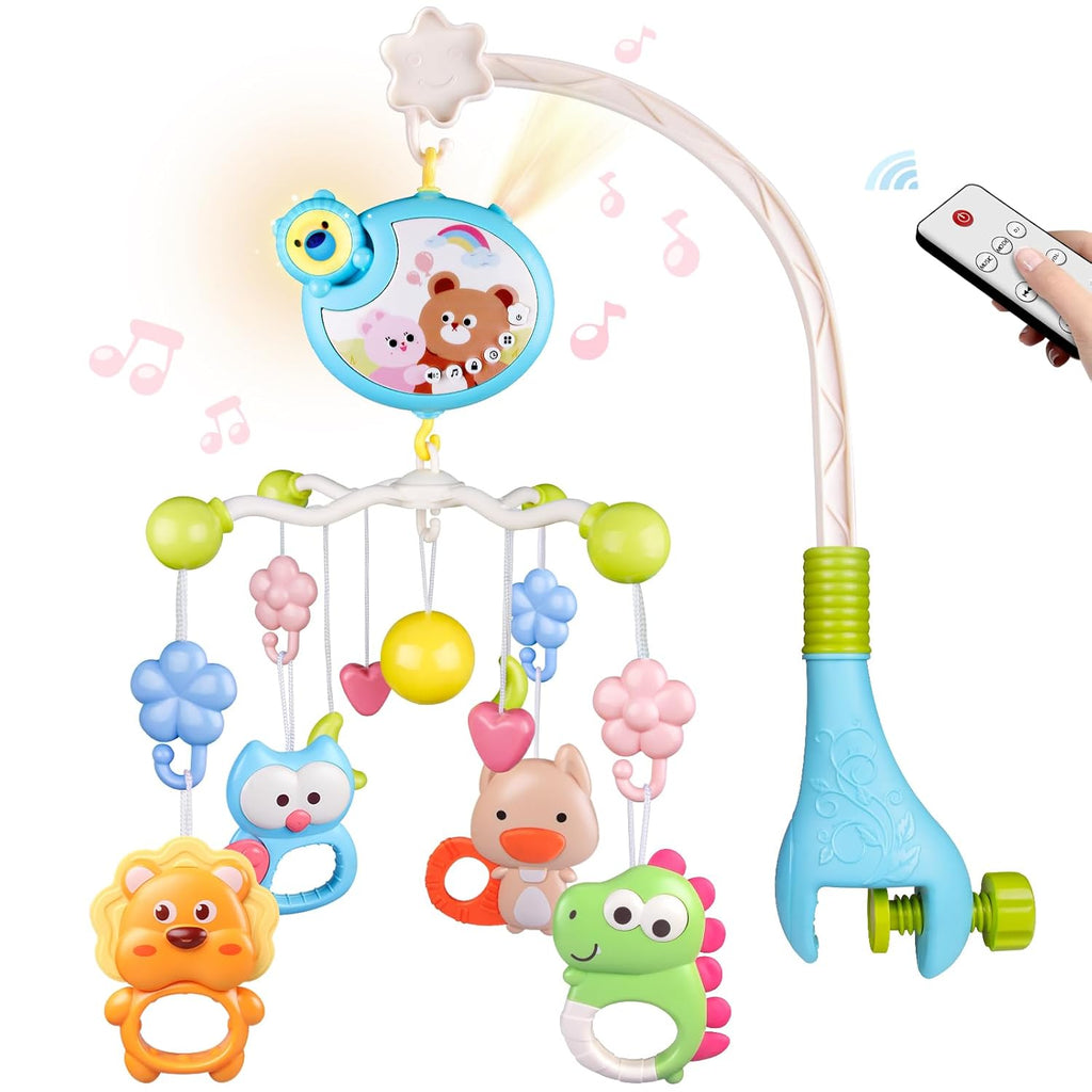 Skiennix Crib Mobile - Musical and Light-Up Nursery Toy for Boys and Girls | Portable Animal Design