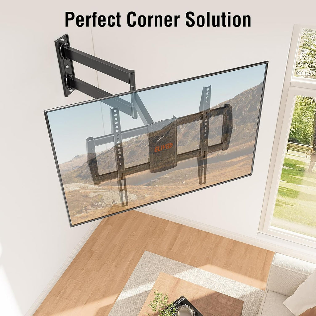 **ELIVED Long Arm TV Mount - Articulating Wall Bracket for 42-75 Inch TVs | 32" Extension, Swivel & Tilt**