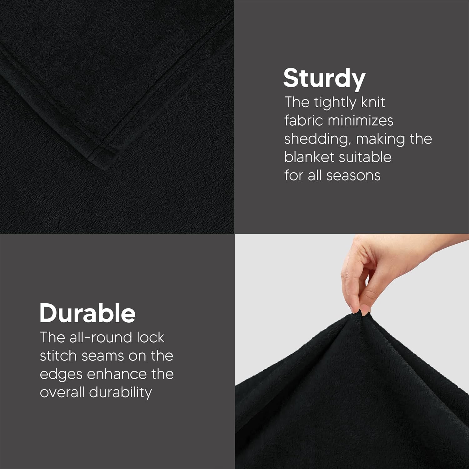 Utopia Bedding Fleece Blanket - Twin XL Size Black | 300GSM Luxury Soft Microfiber (90x76 Inch)