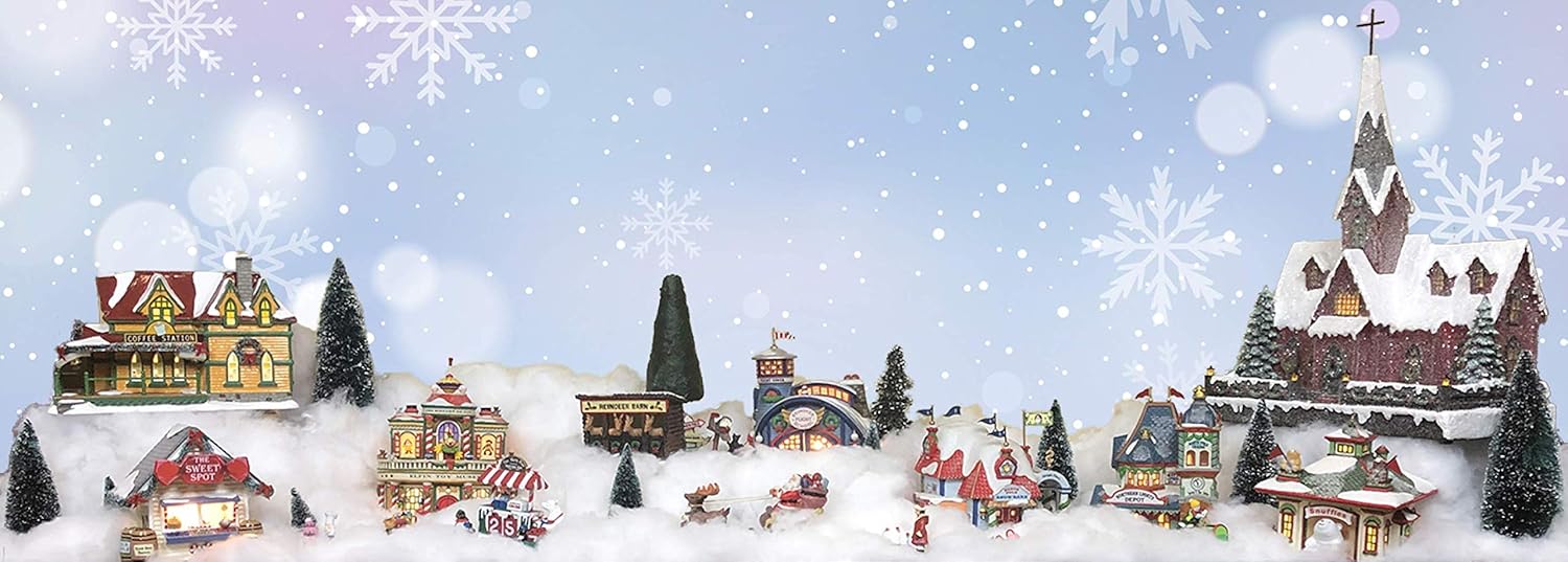 Skiennix Christmas Fake Snow Decor - Fluffy Cotton-Like Indoor Snow for Mantle & Nativity Set | 15 OZ
