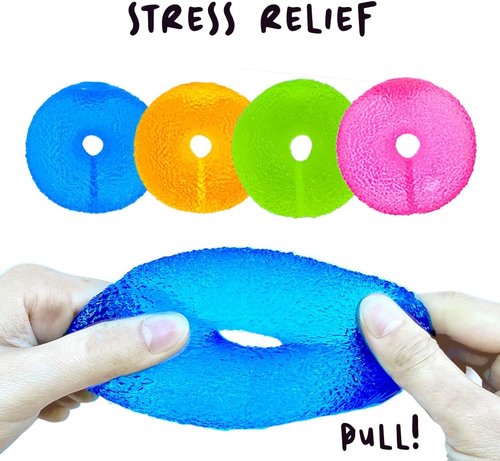 Donut Stress Ball - Cute Squishy Fidget Toy for Stress Relief | 2.75-Inch Size