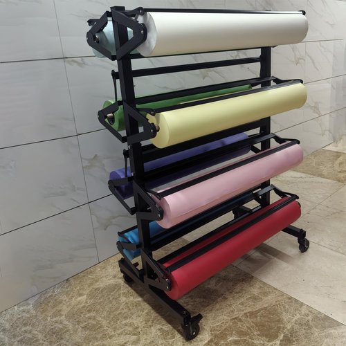 Craft Paper Roll Holder - Butcher Kraft Paper Dispenser & Cutter for Eight 36-Inch Rolls | Ideal for Classrooms & Art