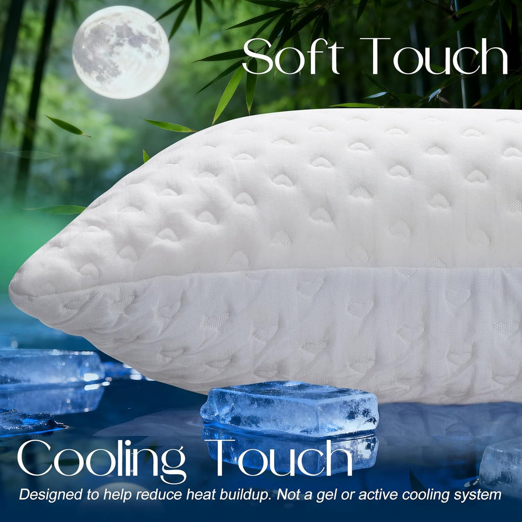 Skiennix Side Sleeper Pillow - Ergonomic Curved Design, Adjustable Memory Foam, Cooling Cover, Queen Size