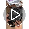 WHATOOK Small Portable Desk Fan, Rechargeable Quiet Mini Personal Fan