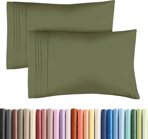 King Standard Pillow Cases - Soft Hotel Quality, Wrinkle Resistant, Machine Washable - 2 Piece Set in Sage Green