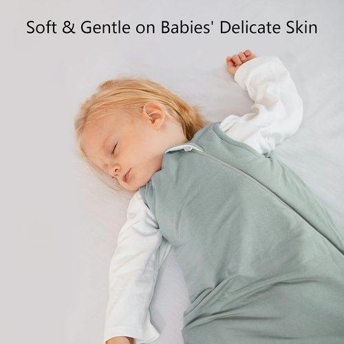BubblePanda Bamboo Sleep Sack | Soft Lightweight 0.5 Tog for Toddlers 12-18 Months | 2-Way Zipper