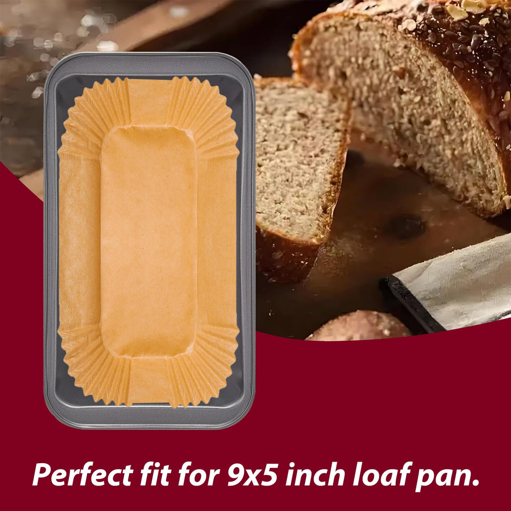 ZOWVAAM Loaf Pan Liners, 2lb Loaf Pan Parchment Liners for Baking Bread 9x5, 125 Pcs Non-Stick Disposable Bread Pan Liners, Loaf Bread Liners for Baking