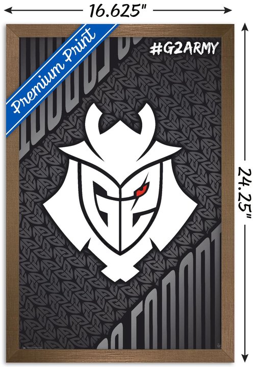 Trends International G2 Esports - G2 Army Wall Poster, 22.4L x 14.7W, Bronze Framed Version