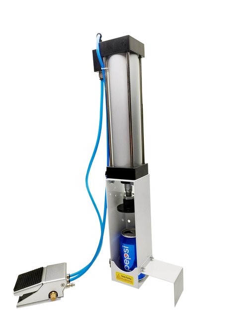 Auto Ejection Can Crusher Vertical Wall Mounted Can Crusher Heavy Duty Efficient Soda Beer Smasher, Eco-Friendly Recycling Tool for Aluminum Cans (Pedal Valve)