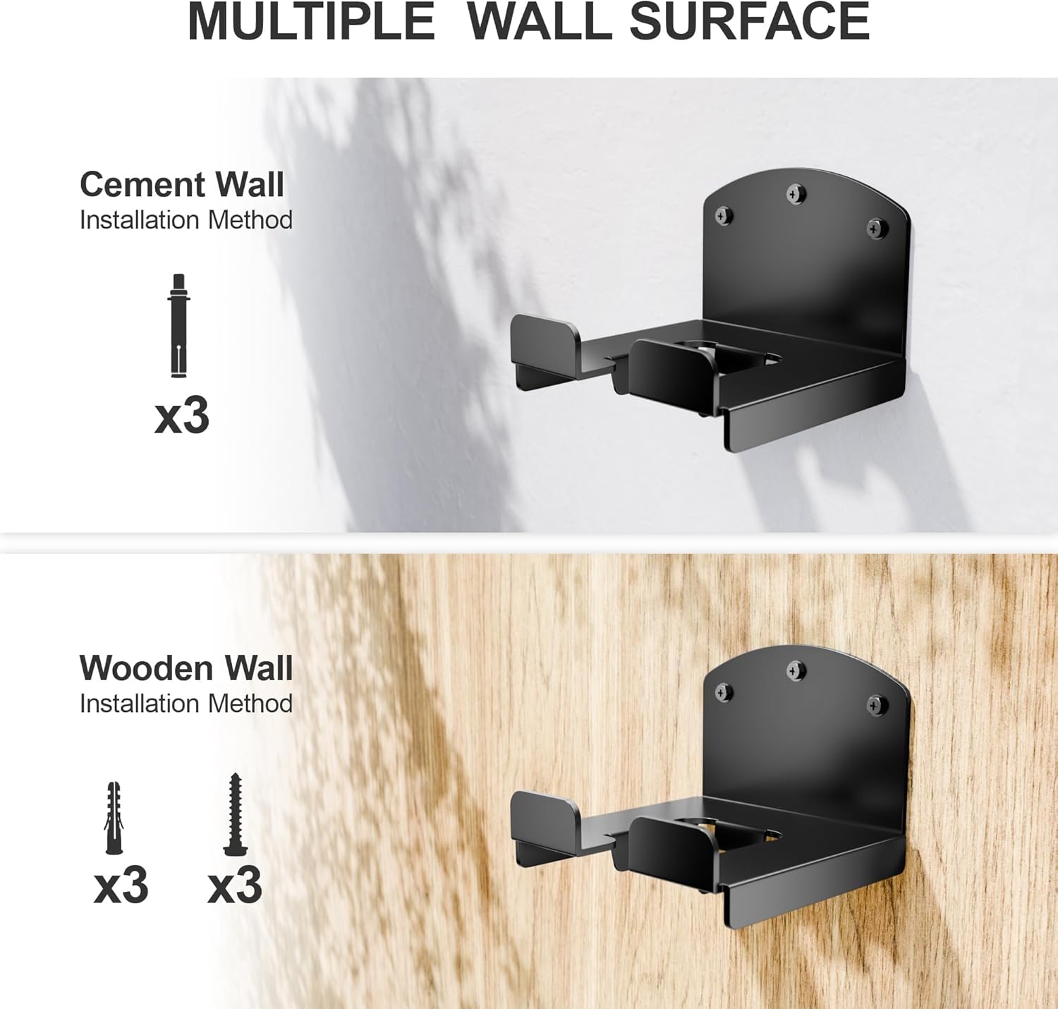 Niffgaff Weed Wacker Wall Rack - Heavy-Duty Garage Tool Organizer with Hooks for Lawn Equipment | 2-Piece Set