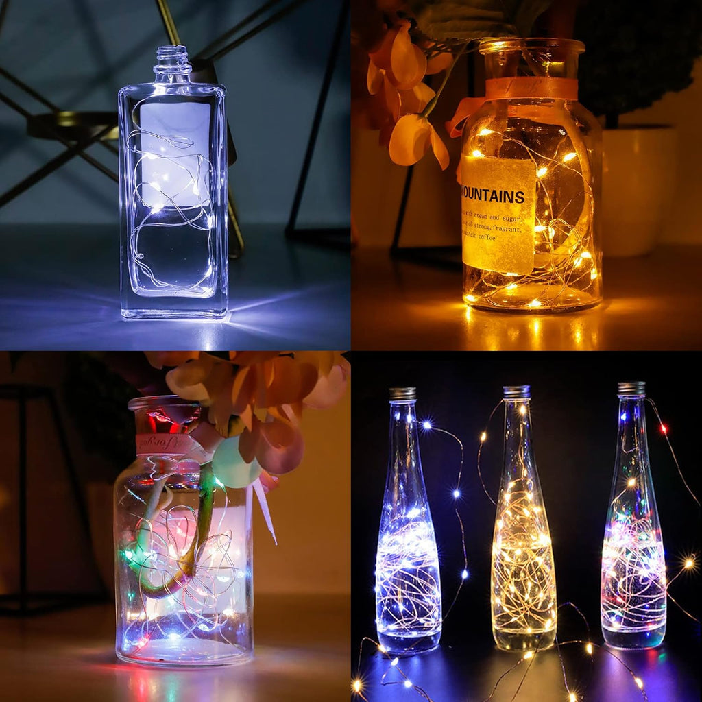 Ostwiki Fairy Lights - Battery Operated 20 LED String Lights | 7ft Twinkle Mini Lights for DIY Crafts & Decor