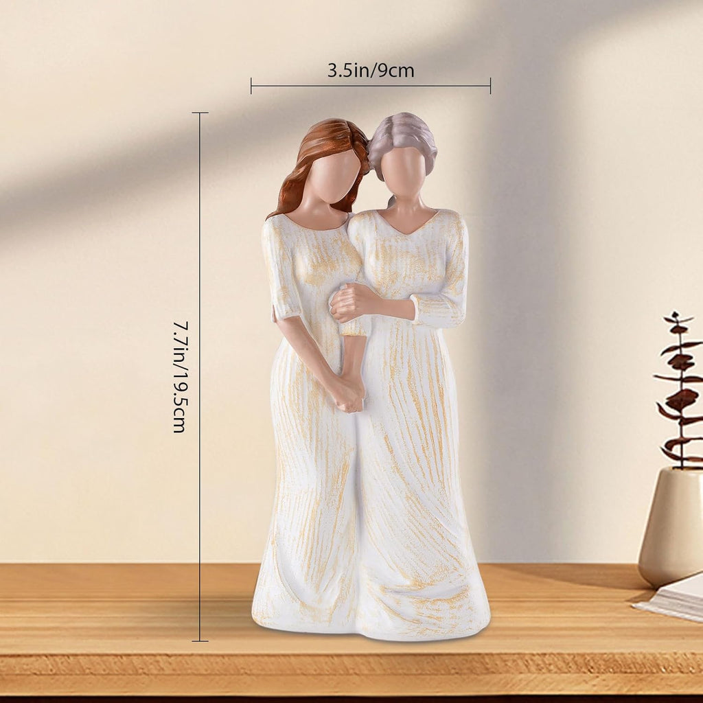 Storieme Hand-Painted Mother Daughter Figurine | 7.7" Sentimental Birthday Gift & Home Decor