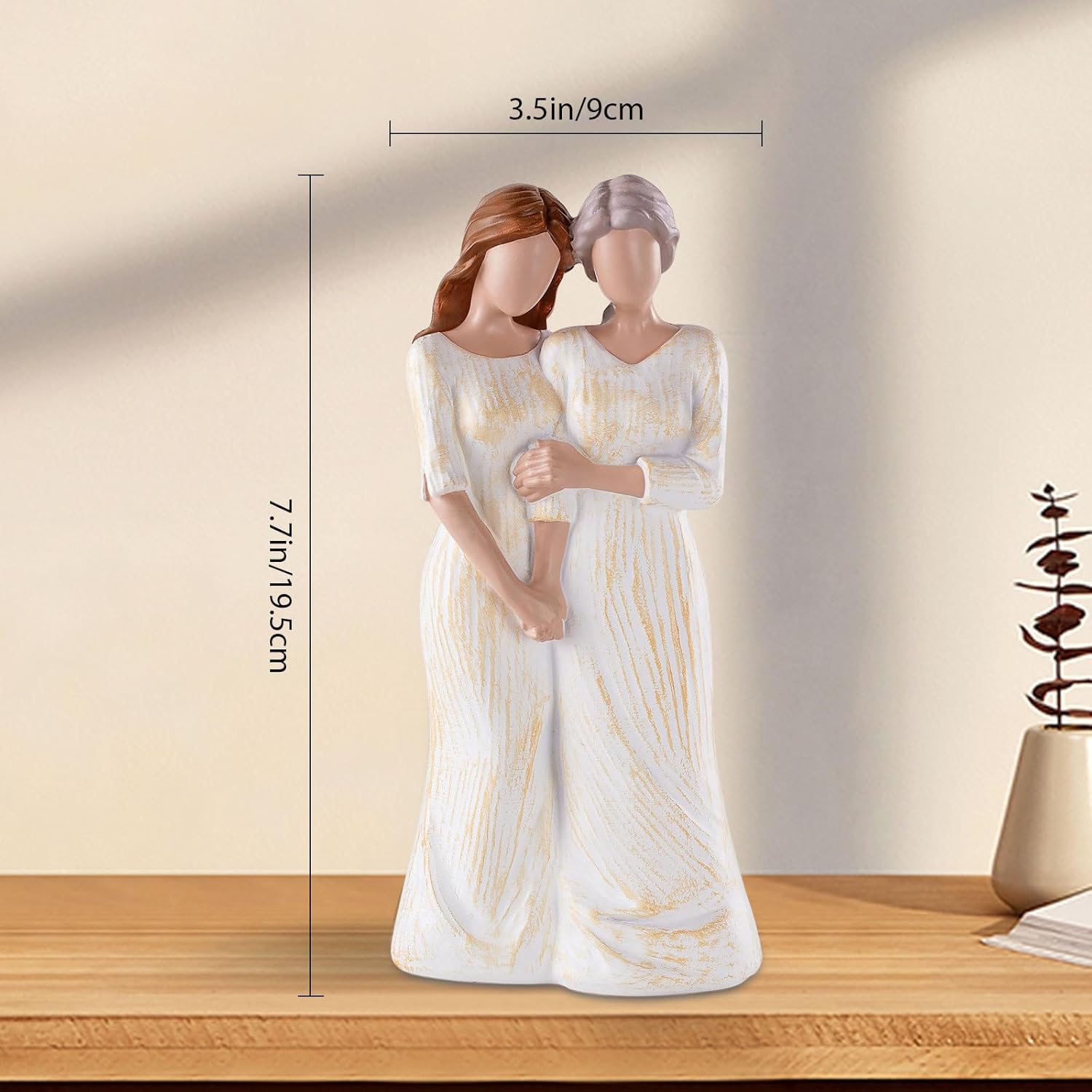 Storieme Hand-Painted Mother Daughter Figurine | 7.7" Sentimental Birthday Gift & Home Decor