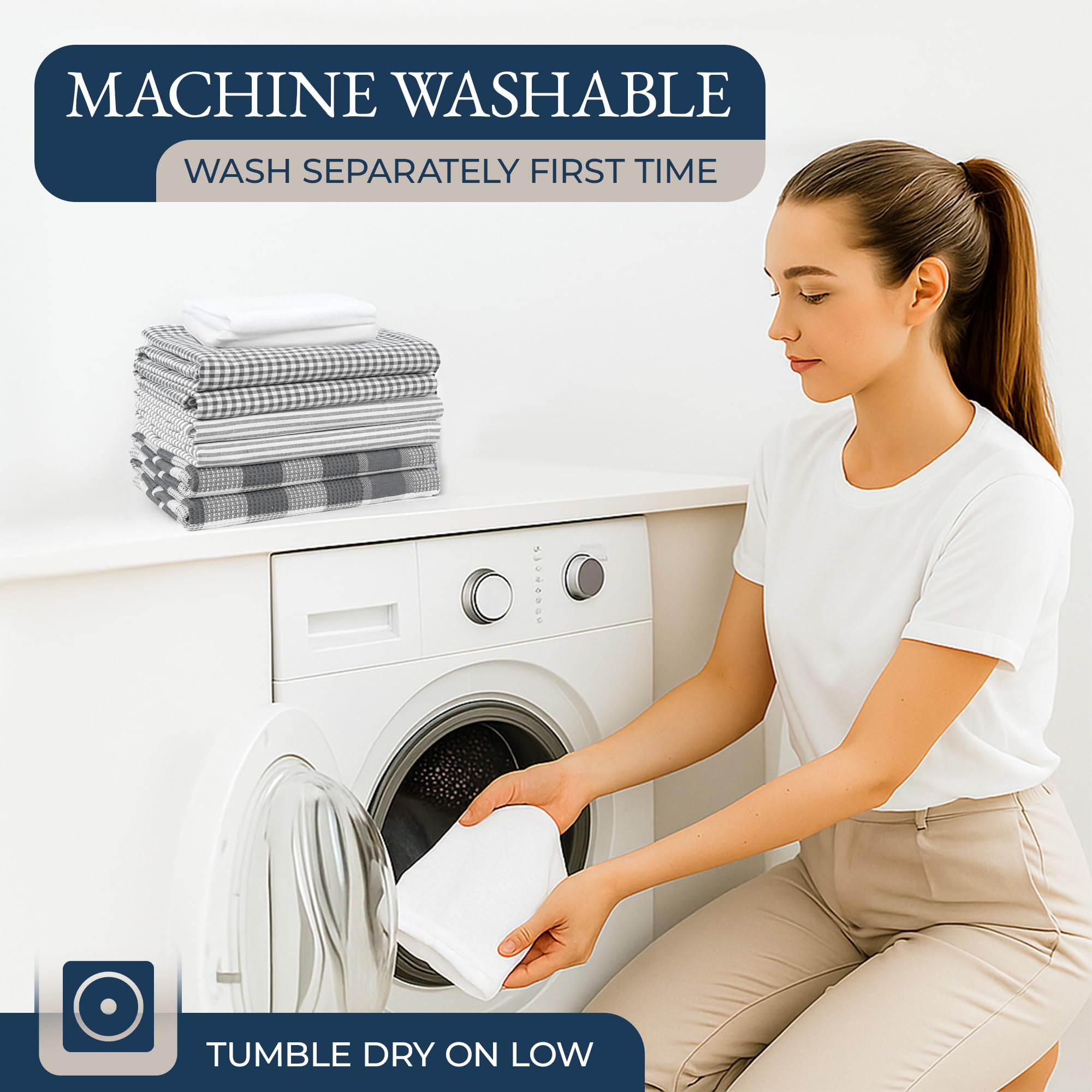 LANE LINEN Kitchen Towels and Dishcloths Sets - 20 Pc Kitchen Essentials for New Home, Heat Resistant Oven Mitts & Pot Holder, Absorbent Flour Sack Dish Towels- Grey